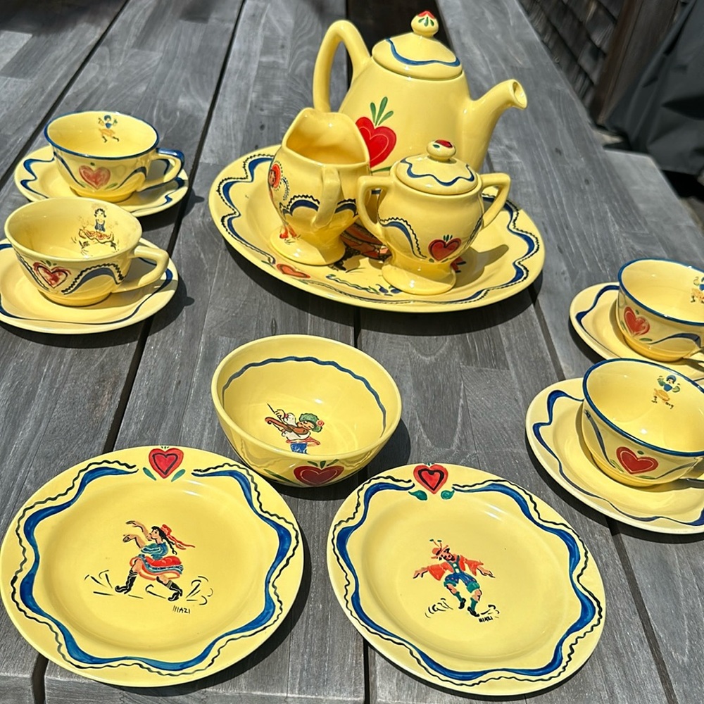 Continental Studios Hollywood hand painted tea set
